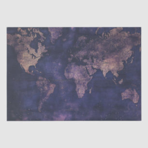 Papel De Seda Mapa Celestial del Mundo Morado de la Academia Osc