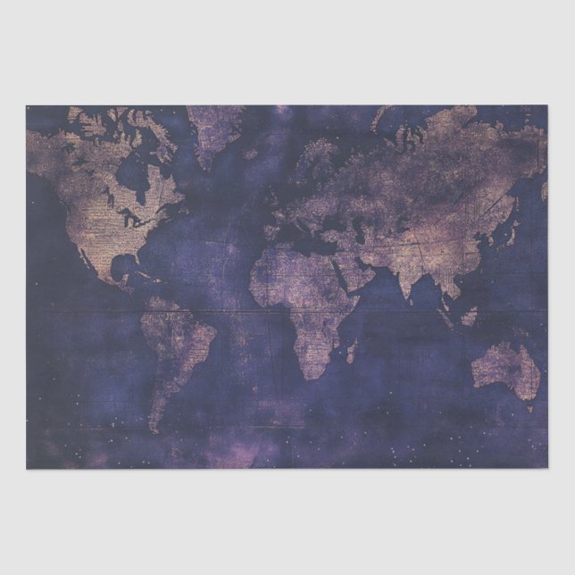 Papel De Seda Mapa Celestial del Mundo Morado de la Academia Osc (Anverso)