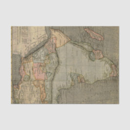 Papel De Seda Mapa de África de época