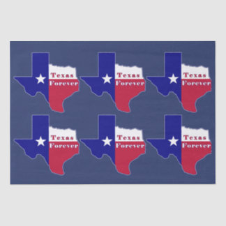 Papel De Seda Mapa de bandera de Texas para siempre