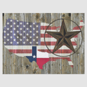 Papel De Seda Mapa de bandera del estado de Texas
