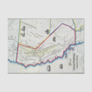 Papel De Seda Mapa de California