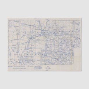 Papel De Seda Mapa de camino de la bicicleta de Wisconsin 2