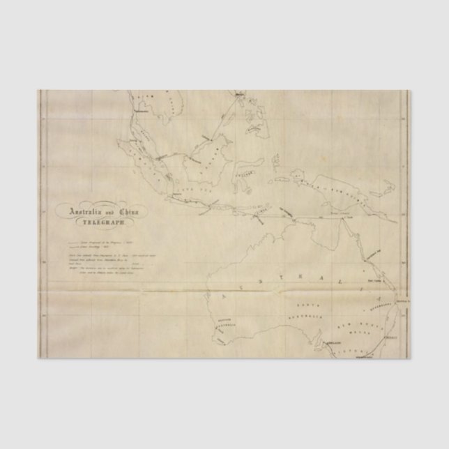 Papel De Seda Mapa de cosechas de Australia y China (Anverso)
