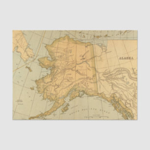 Papel De Seda Mapa de época de Alaska (1894)