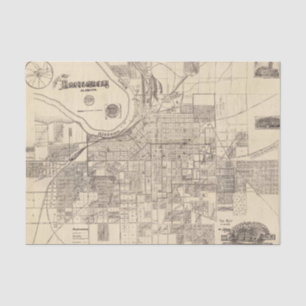 Papel De Seda Mapa de época de Montgomery, Alabama (1899)