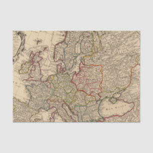 Papel De Seda Mapa de Europa