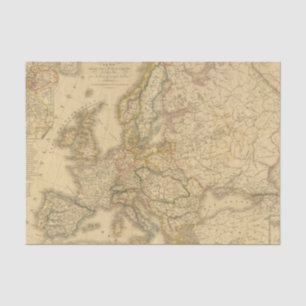 Papel De Seda Mapa de Europa 2