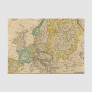 Papel De Seda Mapa de Europa por Worcester