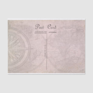 Papel De Seda Mapa de Globe y brújula de estilo vintage