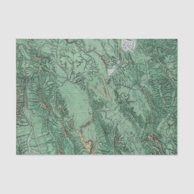 Papel De Seda Mapa de la clasificación de tierra de Idaho (Anverso)