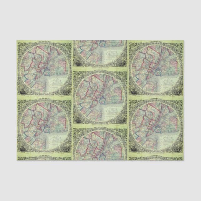 Papel De Seda Mapa de la época de la nave de la descontaminación (Anverso)