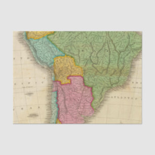 Papel De Seda Mapa de Suramérica 4