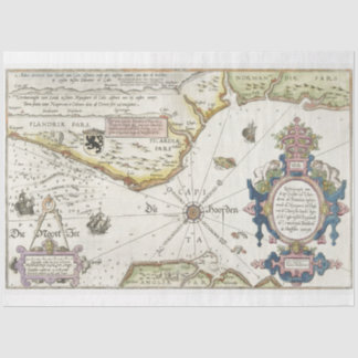 Papel De Seda Mapa decorativo del documento de la desunión mundi