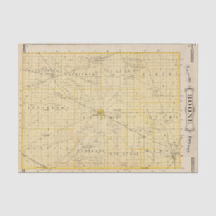 Papel De Seda Mapa del condado de Boone