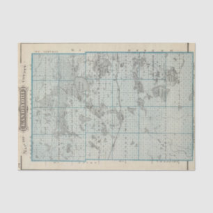 Papel De Seda Mapa del condado de Kandiyohi, Minnesota