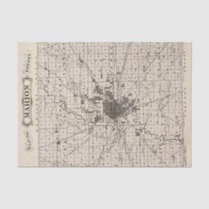 Papel De Seda Mapa del condado de Marion 2