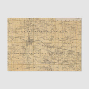 Papel De Seda Mapa del condado de Olmsted, Minnesota