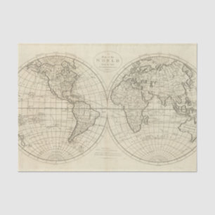 Papel De Seda Mapa del mundo 2 2