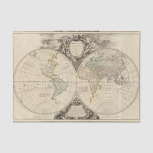 Papel De Seda Mapa del mundo 8