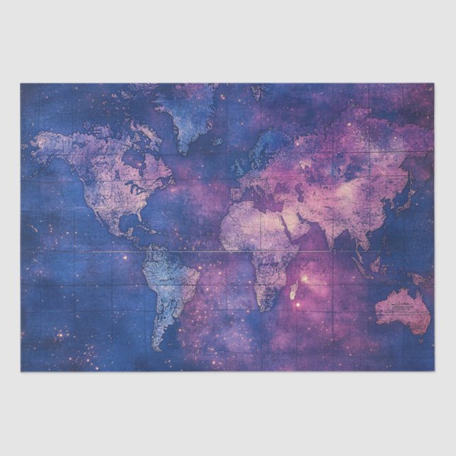 Papel De Seda Mapa del mundo de la época celestial (10) (Anverso)