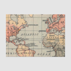 Papel De Seda Mapa del mundo de la geografía