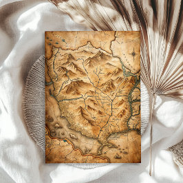 Papel De Seda Mapa del tesoro del oeste silvestre occidental ant