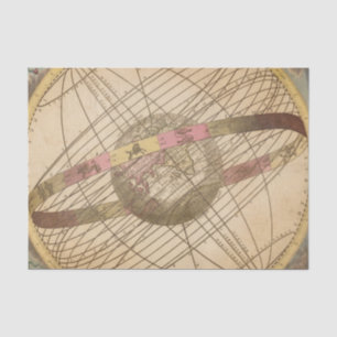 Papel De Seda Mapa estelar retro vintage símbolos de astrología