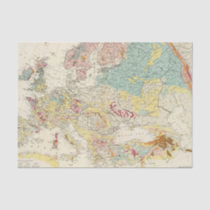 Papel De Seda Mapa geológico Europa