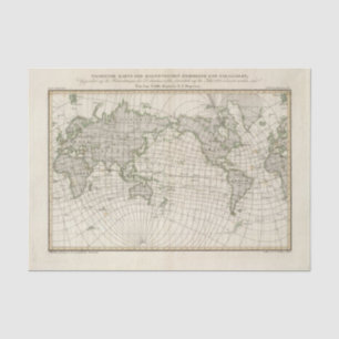 Papel De Seda Mapa magnético del mundo