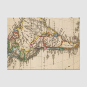 Papel De Seda Mapa suramericano