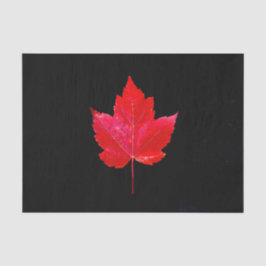 Papel De Seda Maple Leaf Red Black Autumn Country