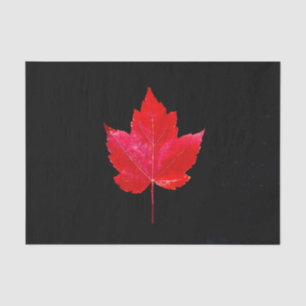 Papel De Seda Maple Leaf Red Black Autumn Country