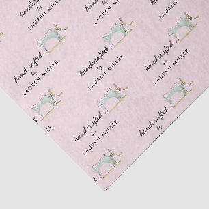 Papel De Seda Máquina de coser vintage chic hecha a mano