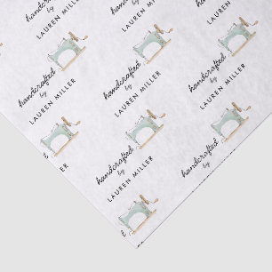 Papel De Seda Máquina de coser vintage elegante hecha a mano