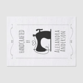 Papel De Seda Máquina de coser vintage minimalista a mano
