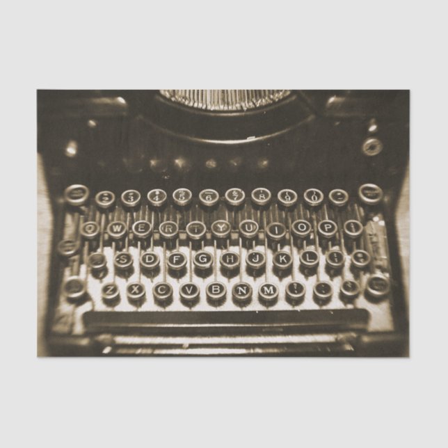 Papel De Seda Máquina de escribir del vintage (Anverso)