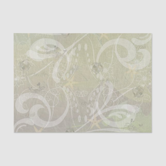 Papel De Seda Mar de la casa de playa (Anverso)