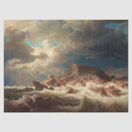 Papel De Seda Mar de tormenta con naufragio (por Marcus Larson)