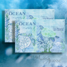 Mar Turtle Beach Ocean Sand Blue Decoración