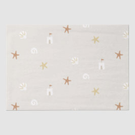 Papel De Seda Maravilla Cute Beach Sandcastle Starfish