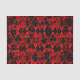 Papel De Seda Maravilla errática de diamantes rojos y negros