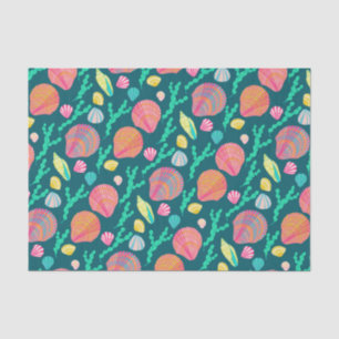 Papel De Seda Maravillas brillantes y patrón de algas marinas