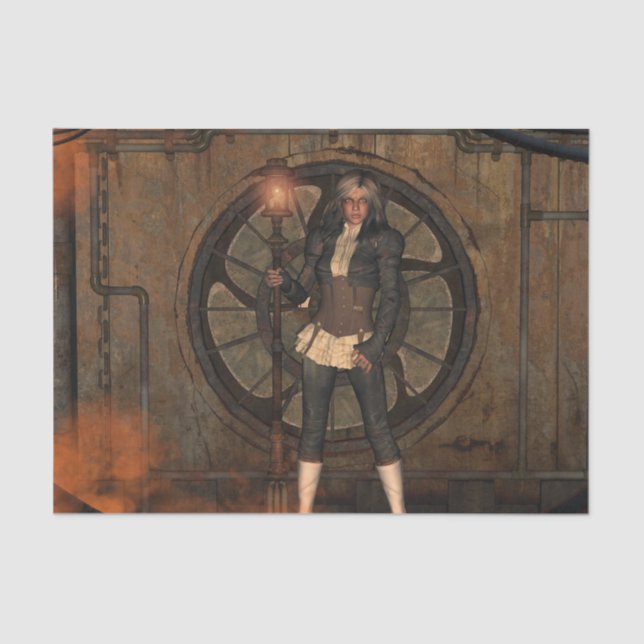 Papel De Seda Maravillosa dama de vapor (Anverso)