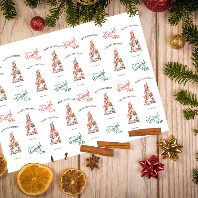 Papel De Seda Maravilloso Árbol de Gnomes de Navidad Año Maravil (Subido por el creador)