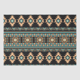Papel De Seda Maravilloso azteca negro y azul pastel