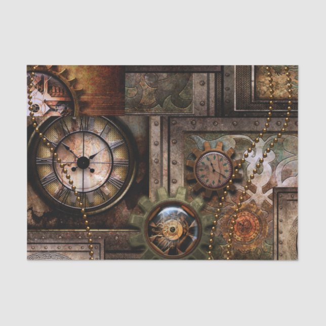 Papel De Seda Maravilloso diseño de steampunk (Anverso)