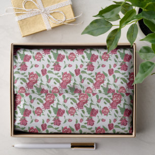Papel De Seda Maravilloso Diseño Floral Botánico