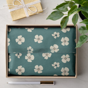 Papel De Seda Maravilloso Diseño Floral Botánico