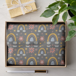 Papel De Seda Maravilloso Diseño Floral Botánico
